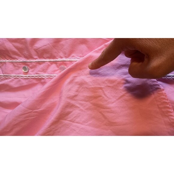 Vtg Bob Mackie Pink Embroidered Floral Western Blouse Shirt Size Medium - Picture 13 of 13